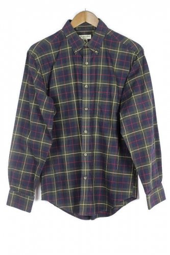 St John's Bay Plaid Multicolor Men's Long Sleeve Dress Shirt Medium 003