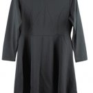 Jusfitsu Black Women's Short Dress Long Sleeve Back Zip Closure XL 053