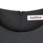 Jusfitsu Black Women's Short Dress Long Sleeve Back Zip Closure XL 053