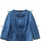 Talbots Women's Blue Pleated Top Blouse Front Button Size 12 003 Talbots Women's Blue Pleated Top Blouse Front Button Size 12 003
