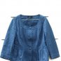 Talbots Women's Blue Pleated Top Blouse Front Button Size 12   003