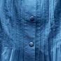 Talbots Women's Blue Pleated Top Blouse Front Button Size 12   003