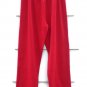 Copacabana Women's Red Pant Suit with Black Beads Trim Medium    001