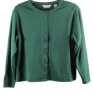 Bechamel Green Women's Cardigan Sweater Padded Shoulder XL 020