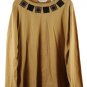Bechamel Brown Women's Top Blouse Long Sleeve Pullover XL 054