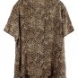 Emma James Leopard Pattern Women's Career Top Blouse Button Up 18W 057