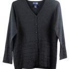 Venezia Jeans Black Women's Cardigan Knit Sweater Sequins 18/20 012 Venezia Jeans Black Women's Cardigan Knit Sweater Sequins 18/20 012