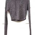 ILUS Black Gray Women's Sweatshirt Hoodie Long Sleeve Stretch Size Large 022 ILUS Black Gray Women's Sweatshirt Hoodie Long Sleeve Stretch Size Large 022