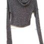 ILUS Black Gray Women's Sweatshirt Hoodie Long Sleeve Stretch Size Large 022
