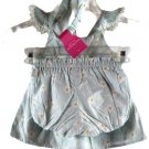 Isaac Mizrahi Blue Floral 3 Pc Girls Outfit Dress Short Headband 18M 028