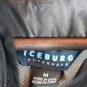 Iceburg Black Men's Windbreaker Light Jacket Front Zip Hoody Medium 014