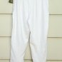 For Cynthia Women's White Pants Side Zip Lined 100% Linen Size PXL  002