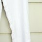 For Cynthia Women's White Pants Side Zip Lined 100% Linen Size PXL  002