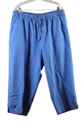 Sag Harbor Blue Women's Casual Ankle Pant Drawstring Elastic Waist 022 056