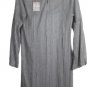LC Condrad Women's Metallic Shift Dress Long Sleeve Lined XL 019