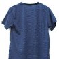 Straight Faded Men's Striped Navy White Tee Shirt Crew Neck Size Small 002