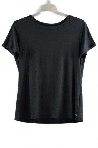 Amazon Essentials Black Women's T-Shirt Short Sleeve Pullover Crewneck Large 042