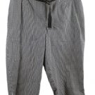 Emma James Check Black White Women's Capri Pants Zip Hook & Eye Closure 18 057