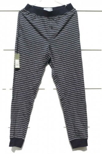 Goodfellow Men's Navy Blue Striped Lounge Pajama Pants Tapered Leg Stretch S 002