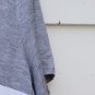 Women's Gray White Short Sleeve Shirt Front Pocket V Neck Size XL  005