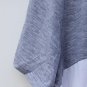 Women's Gray White Short Sleeve Shirt Front Pocket V Neck Size XL 005
