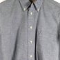 Benjamin Row Blue Men's Blended Oxford Dress Shirt Short Sleeve Medium 001