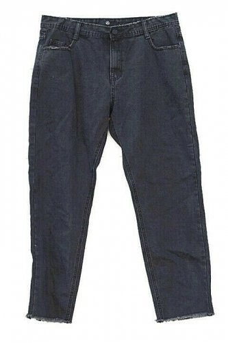 Misguided Black Women's Denim Jeans Mid Rise Straight Leg Size 10  012