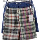 Free Assembly Solid Plaid Boys 2 Piece Doc Shorts XL 14/16 005