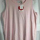 Liz Claiborne Pink Women's Pullover Sleeveless Blouse Top 2X 035