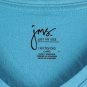 JMS Blue Women's T Shirt Shor Sleeve Pullover V Neck 1X 030