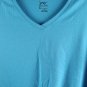 JMS Blue Women's T Shirt Shor Sleeve Pullover V Neck 1X 030
