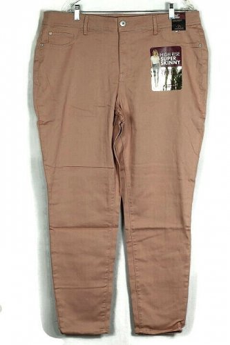 Jordache Pink Women's High Rise Super Skinny Stretch Jeans Pants 24W 044