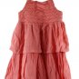 Rachel Zoe Coral Girls Spaghetti Strap Layer Dress Lace Front 4T 052