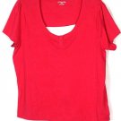 St John's Bay Pink Women's Top Blouse Short Sleeve BIN2X 023