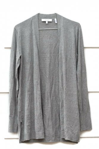 Lark & Ro Gray Women's Cardigan Sweater Long Sleeve Open Front Size Large  015