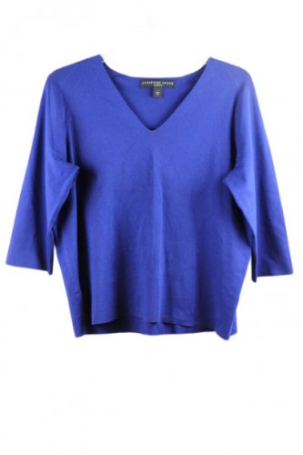 Josephine Chaus Blue Womens Stretch Top Blouse Long Sleeve 1 044