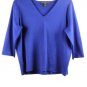 Josephine Chaus Blue Womens Stretch Top Blouse Long Sleeve 1 044