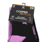Copper Flux Purple Black Unisex Anti Fatigue Compression Socks L/XL 007