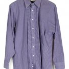 Geoffrey Beene Purple Men's Dress Shirt Long Sleeve Front Pocket Size M  007
