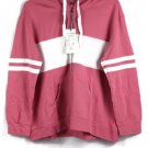 Original Design Pink Women's Sweatshirt Hooded Drawstring Full Zip XXL 042