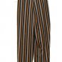 Pieces Striped Multicolor Women's High Waist Belted Buckle Pants Size Small  010