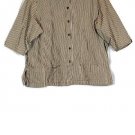 Allison Daley Striped Women's Collared Top Blouse Front Button Closure 20W 036 Allison Daley Striped Women's Collared Top Blouse Front Button Closure 20W 036