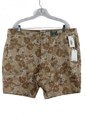 Mutual Wave Brown Men's Floral Chino Board Short Size 40 002