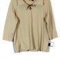 Mossimo Stretch Brown Women's 3/4 Sleeve Collared Top Blouse Lace Tie 1X 043