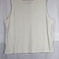 Draper's & Damons White Women's Blouse Top Pullover Sleeveless 2X 016