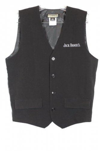 Bishop Jack Daniel's Black Men's Sleeveless Dress Suit Vest Medium 004