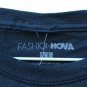 Fashion Nova Black Wild Girl Top Tee Shirt Short Sleeve Crewneck Size XL   014