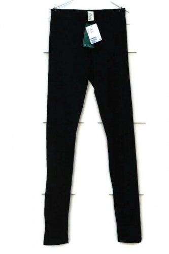 H & M Girl Black Stretch Elastic Waist Leggings Pull Up  Size 16  004