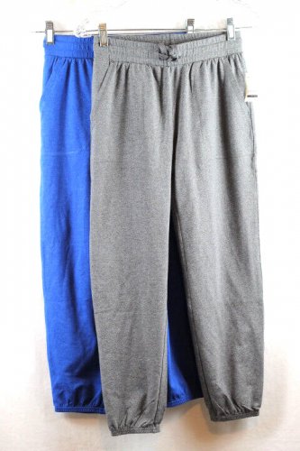 Athletic Works Gray Blue Boys 2 Pack Casual Jersey Cinch Pants Large 007