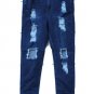 Fashion Nova Blue Women's Say Yes to Distress Dark Denim Jeans Size 1X  016